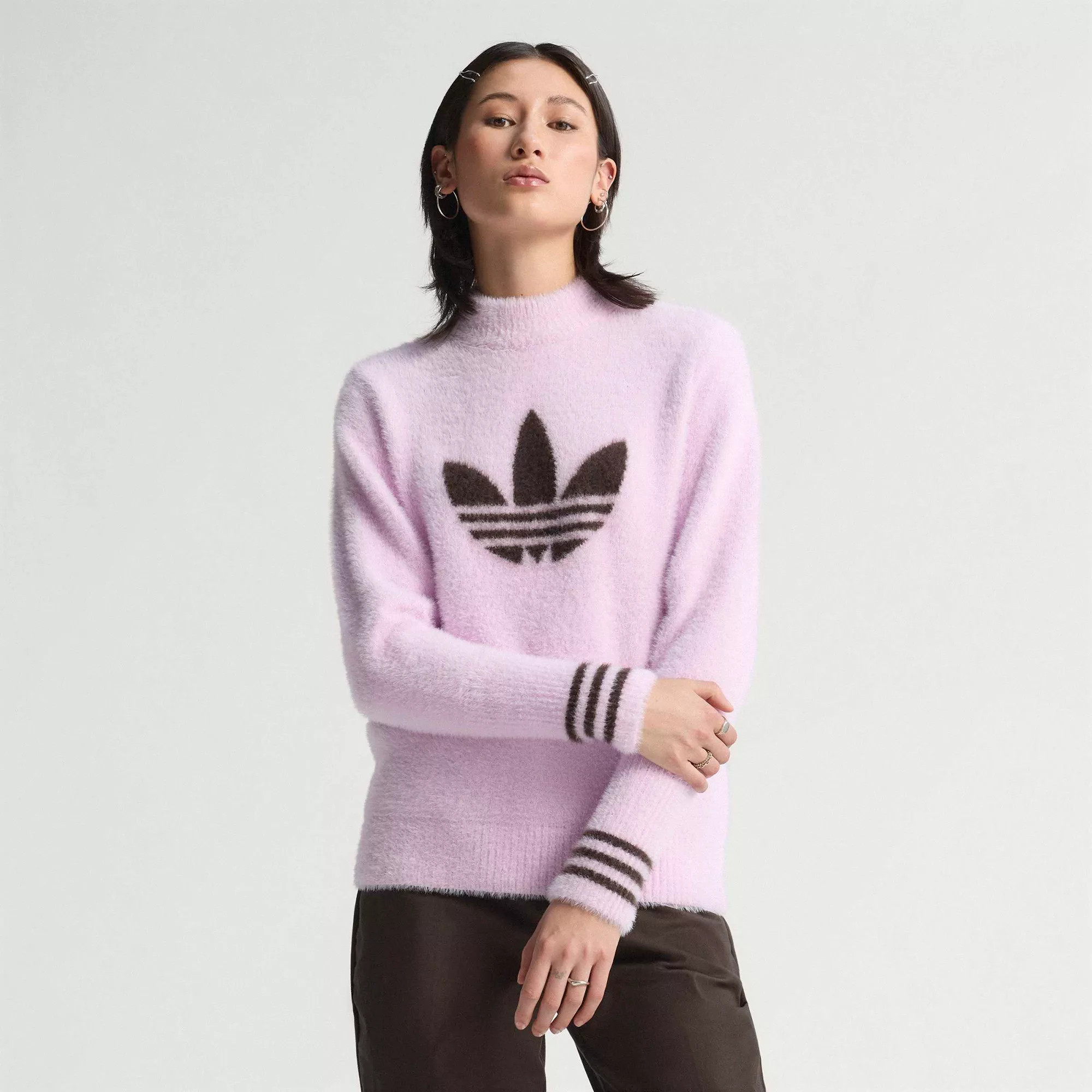 adidas Originals Women's Trefoil Golf Sweater, Small, Bliss Lilac | DICK'S Sporting Goods