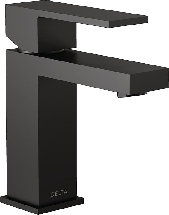 Delta Modern Matte Black Bathroom Faucet 1 Hole, Single Hole Bathroom Sink Faucet for Vanity, Met... | Amazon (US)