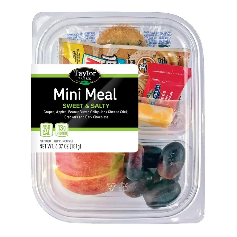 Taylor Farms Sweet & Salty Mini Meal Snack Tray with Fresh Fruit, 6.37 oz | Walmart (US)