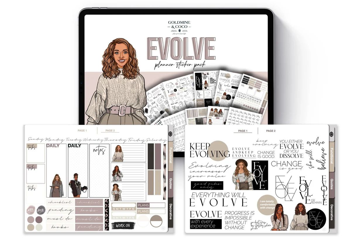 Evolve Digital Sticker Book | Goldmine & Coco