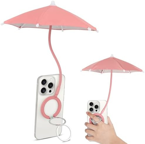 Magnetic Umbrella Phone Stand for Sun Protection,Adjustable Sun Shade Shield for iPhone 16/15/14/... | Amazon (US)