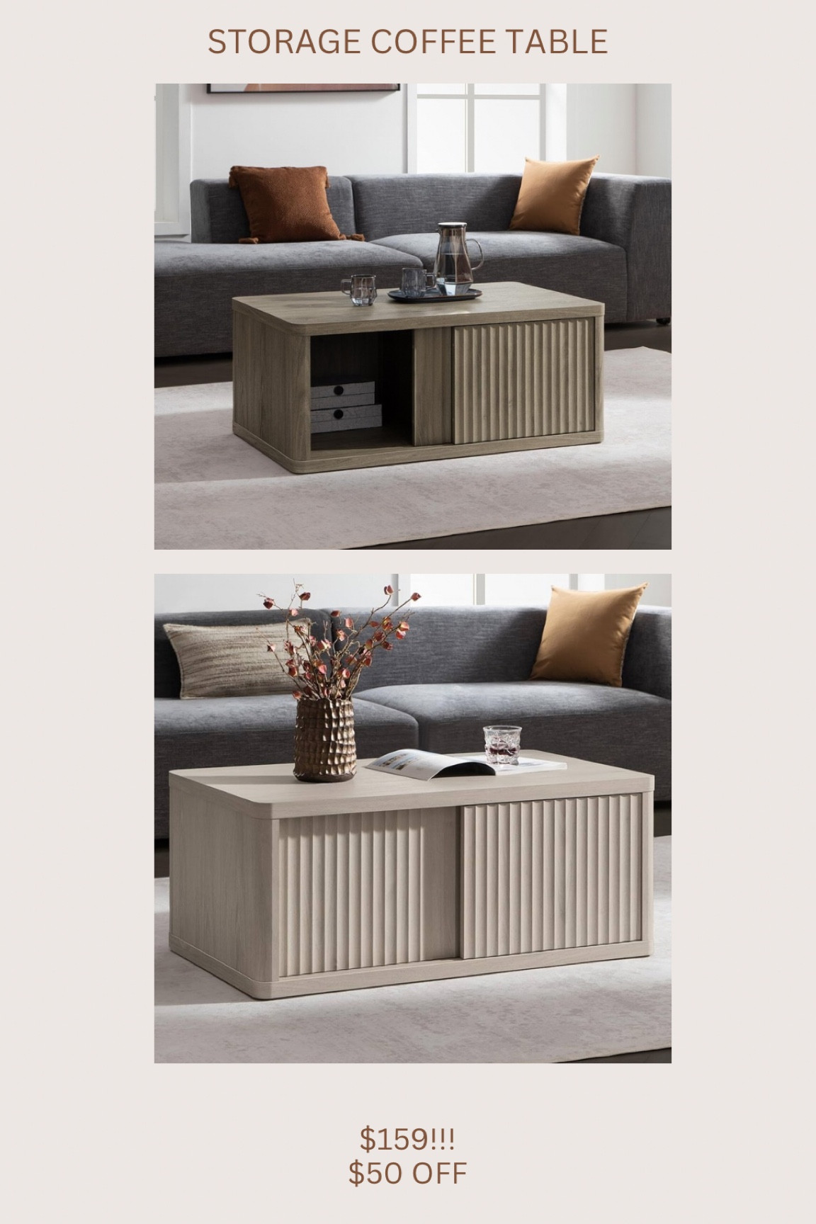 My @amazon nightstands now come in a storage coffee table style!!!!! Amazing price! Currently has a $50 off coupon right now too! #amazon #founditonamazon #Ad

#LTKStyleTip #LTKHome #LTKSaleAlert