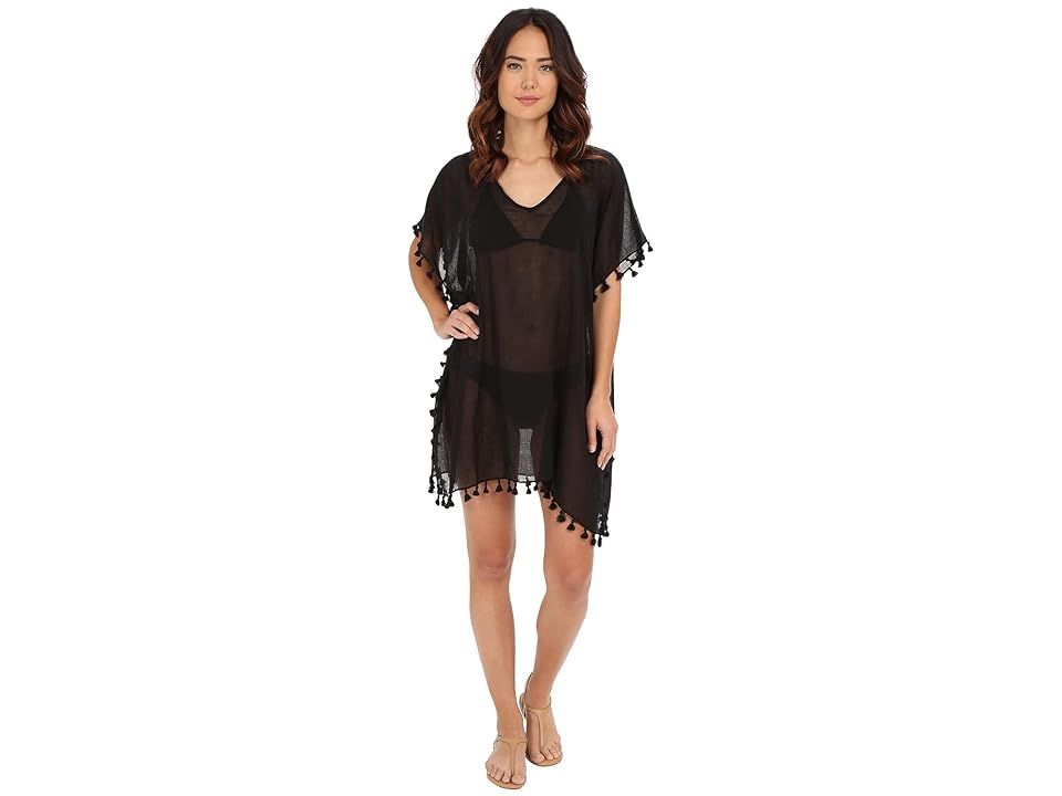 Seafolly Future Tribe Amnesia Kaftan Cover-Up (Black) Women's Swimwear | Zappos