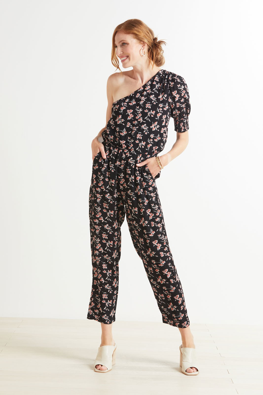 ROAN + RYAN Isabella One Shoulder Jumpsuit | EVEREVE | Evereve