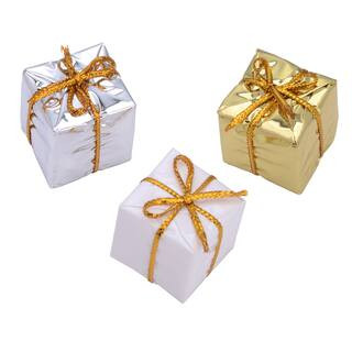 Silver, Gold & White Mini Decorative Gifts by Ashland®, 8ct. | Michaels | Michaels Stores