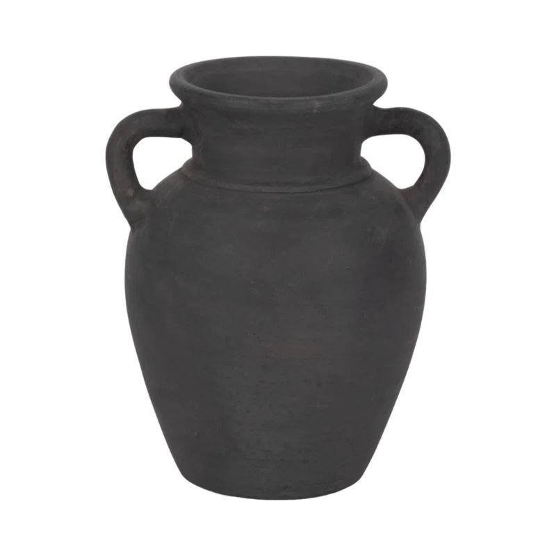 Terracotta, 9" Vase With Handles, Amphora | Wayfair North America