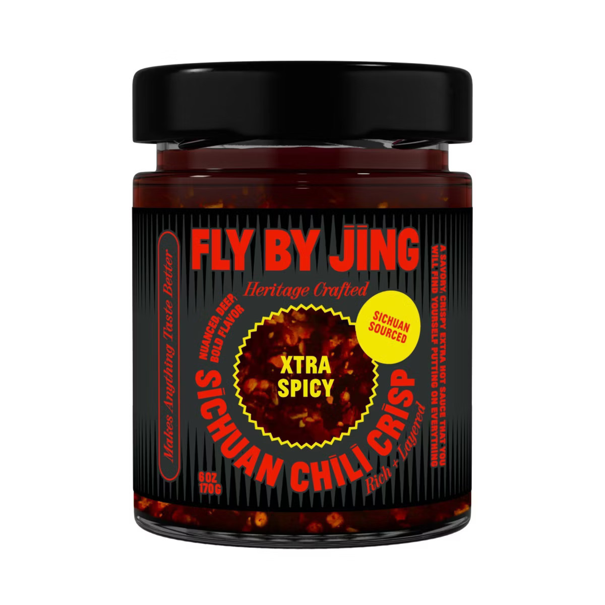 Fly By Jing Xtra Spicy Sichuan Chili Crisp Extra Hot Vegan Crispy Hot Sauce - 6oz | Target