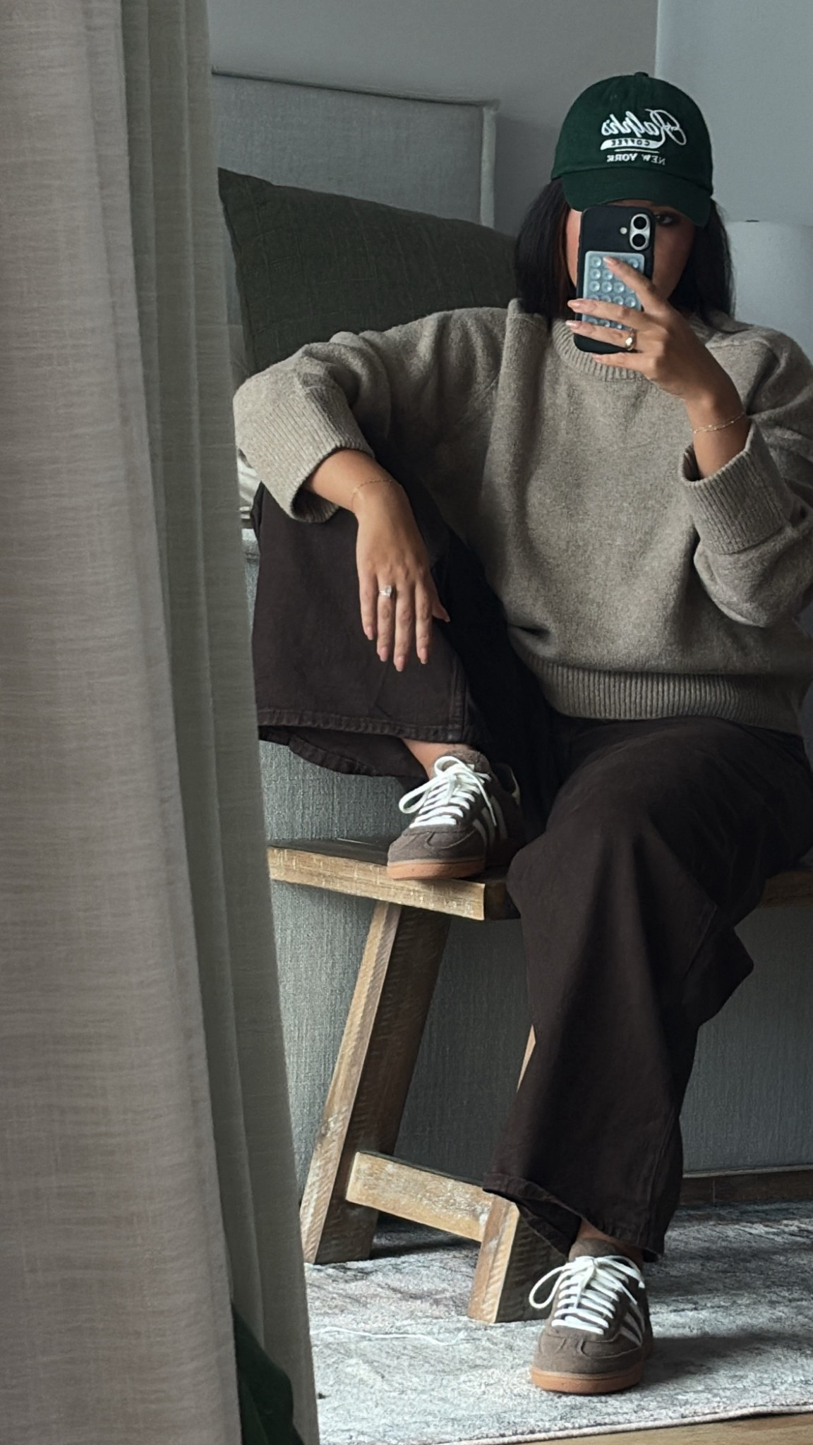 can’t get enough of these cozy and chic outfits for fall loving the brown and neutral tones with a small pop of color 💚 ADORE these sambas they go with everything!!

#LTKShoeCrush #LTKSeasonal