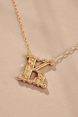 Western Monogram Necklace | Anthropologie (US)