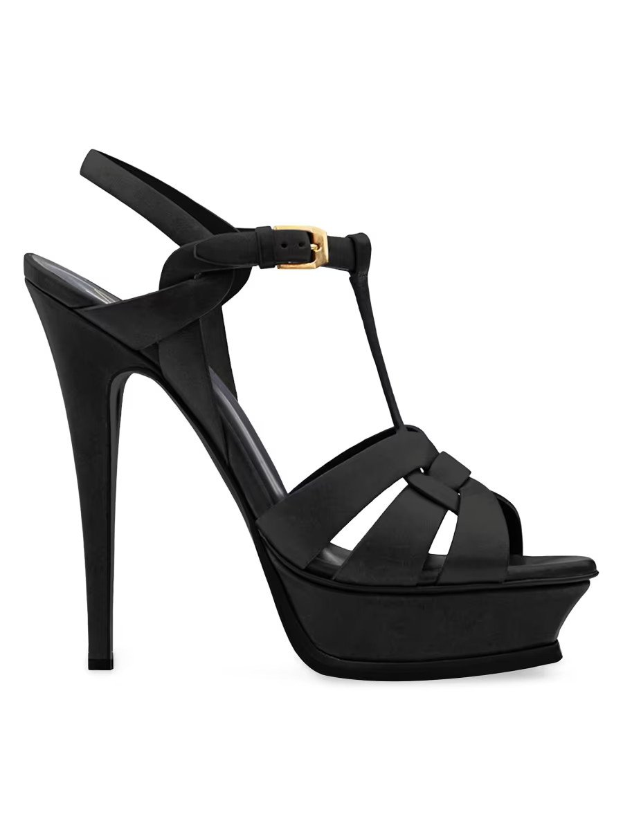 Tribute Platform Sandals In Smooth Leather | Saks Fifth Avenue