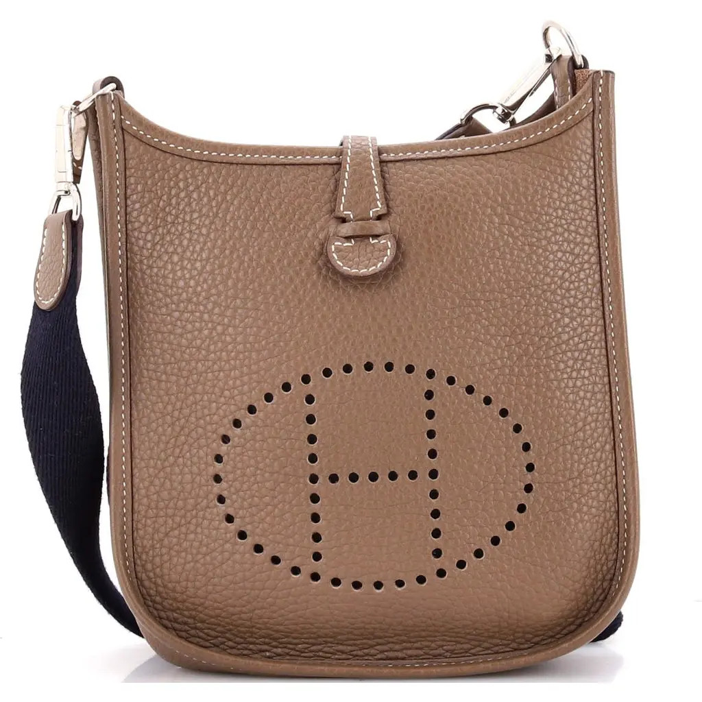 Pre-Owned Hermes Evelyne Bag Gen III Clemence TPM in Grey at Nordstrom, Size X-Small | Nordstrom