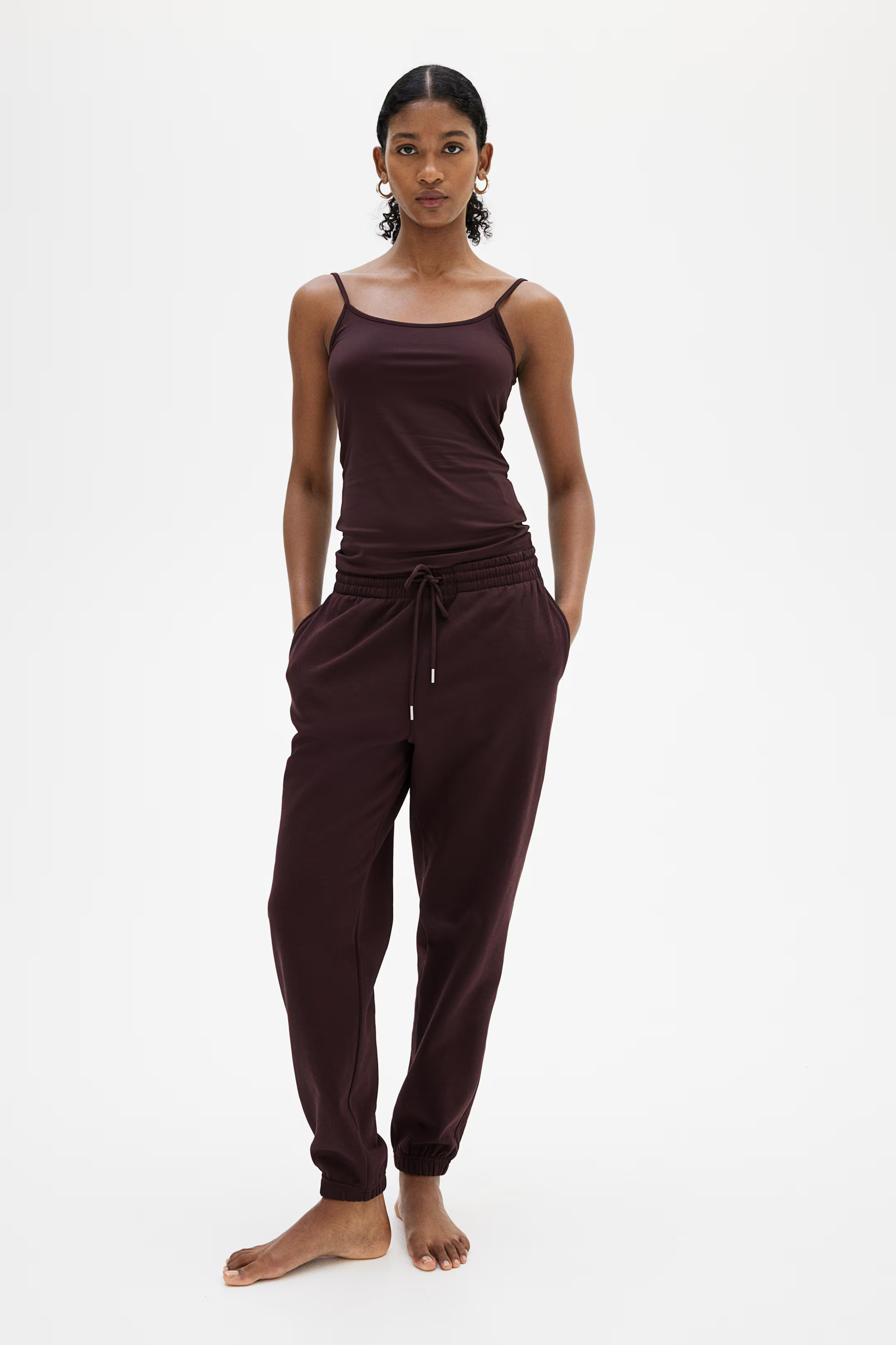 Trägertop aus Microfaser - Weinrot - Ladies | H&M AT | H&M (DE, AT, CH, NL, FI)