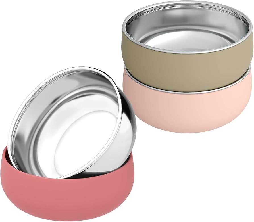 Bella's Friends Stainless Steel and Silicone Baby Bowls 3 Packs 4.3” Kids Feeding,Non-Toxic&Lea... | Amazon (US)