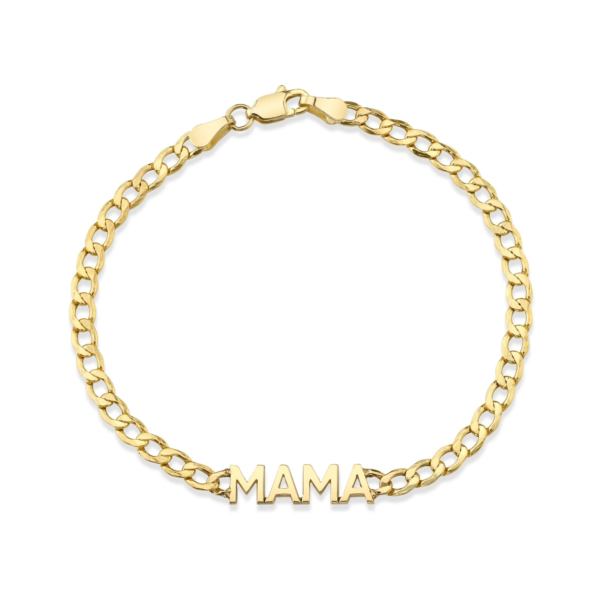 Curb Chain Letter Bracelet w/Diamond Heart Option | Smith and Mara, LLC