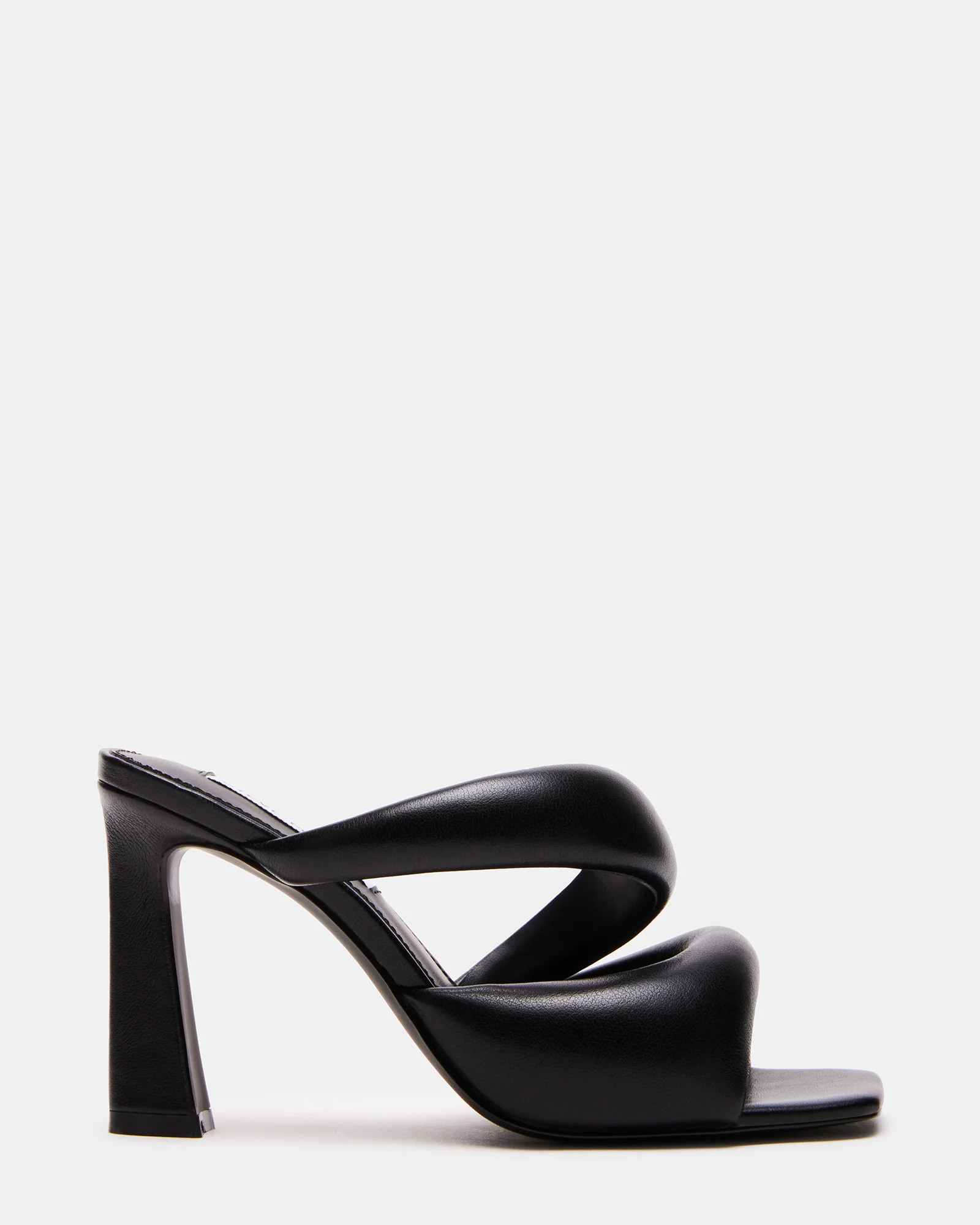 KLOSS Black Tubular Square Toe Mule | Women's Heels | Steve Madden (US)