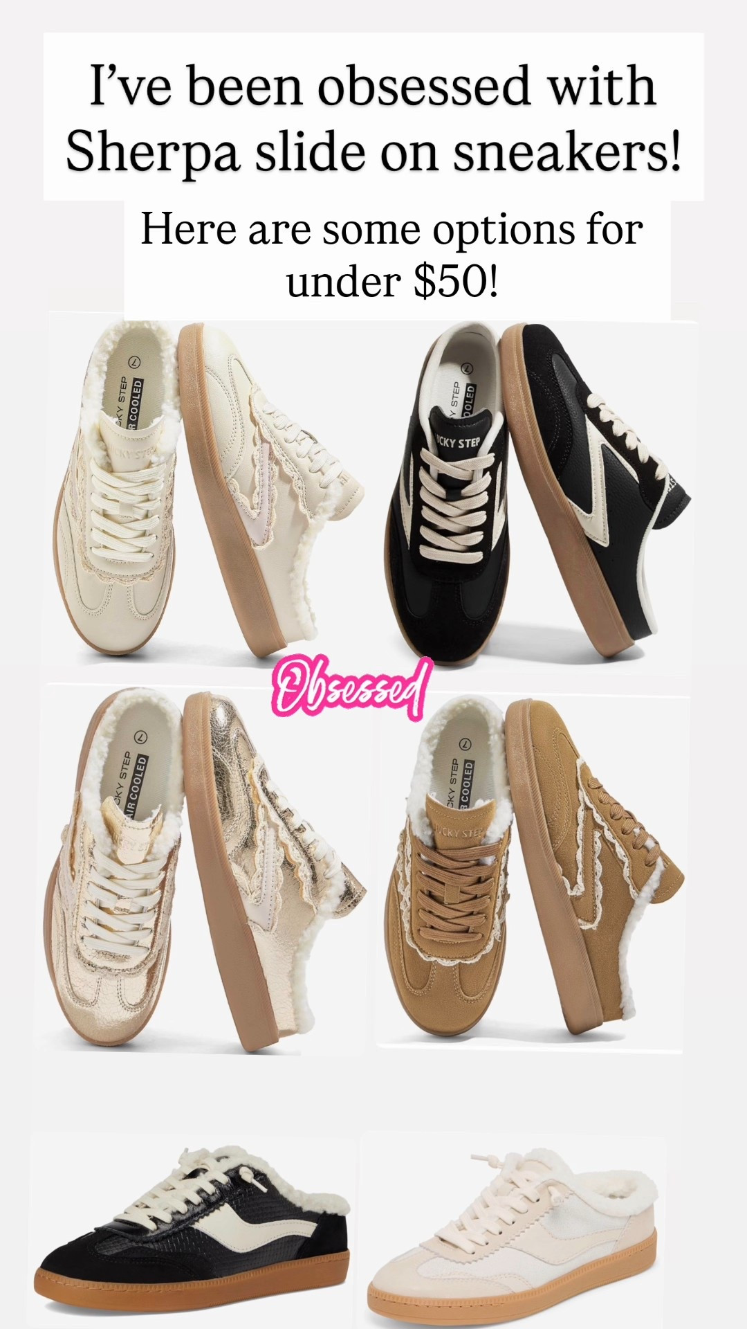 These slide on sneakers are my new obsession. I love the Sherpa interior to keep your feet warm and toasty. All of these styles are under $50.

#LTKSaleAlert #LTKFindsUnder50