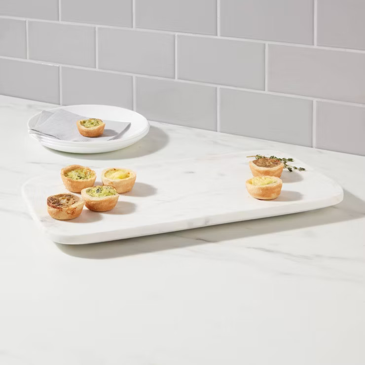 14" x 7" Marble Serving Platter White - Threshold™ | Target