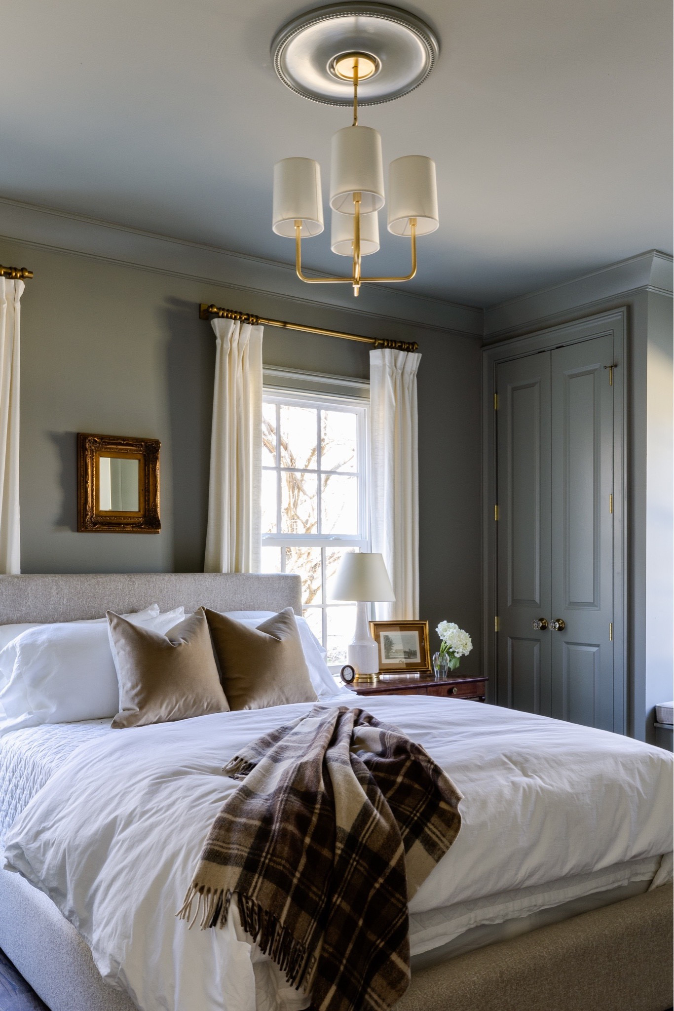 The absolute perfect guest bedroom! Warm, cozy, and feels just like home. I think my favorite part is this light from Visual Comfort. We got all our lighting for Haverford from them, and each piece has me smitten. 

Bedroom, guest bedroom, lighting, curtains, chandelier, throw blanket, mirror, home decor 

#LTKhome #LTKstyletip #LTKFind