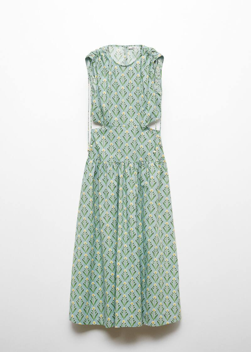 Printed dress with openings -  Women | Mango USA | MANGO (US)