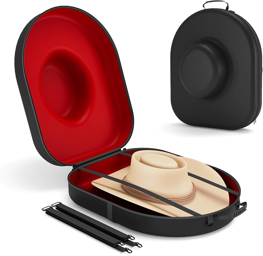 VTRIN Cowboy Hat Box for Travel, Crush Proof Western Hat Holder Storage, Fits Most Sizes, Up to 2... | Amazon (US)