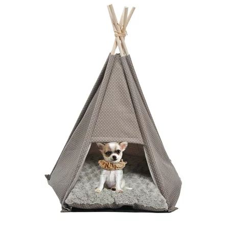 Karmas Product Pet Teepee Tent Dog & Cat Tent Bed Small Washable with Soft Bed Padding for Kitty Pup | Walmart (US)