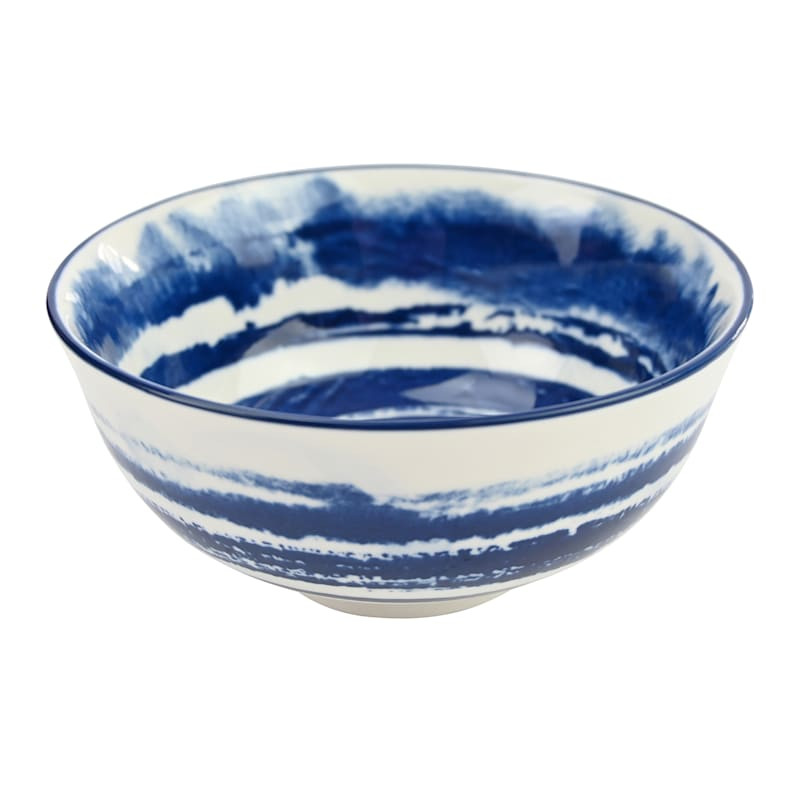 Blue & White Swirl Pattern Porcelain Bowl, 4" | At Home