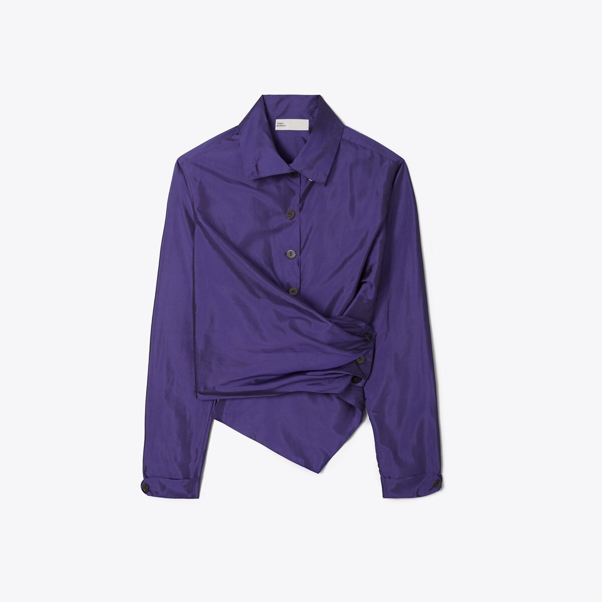 IRIDESCENT TAFFETA WRAP SHIRT | Tory Burch (US)