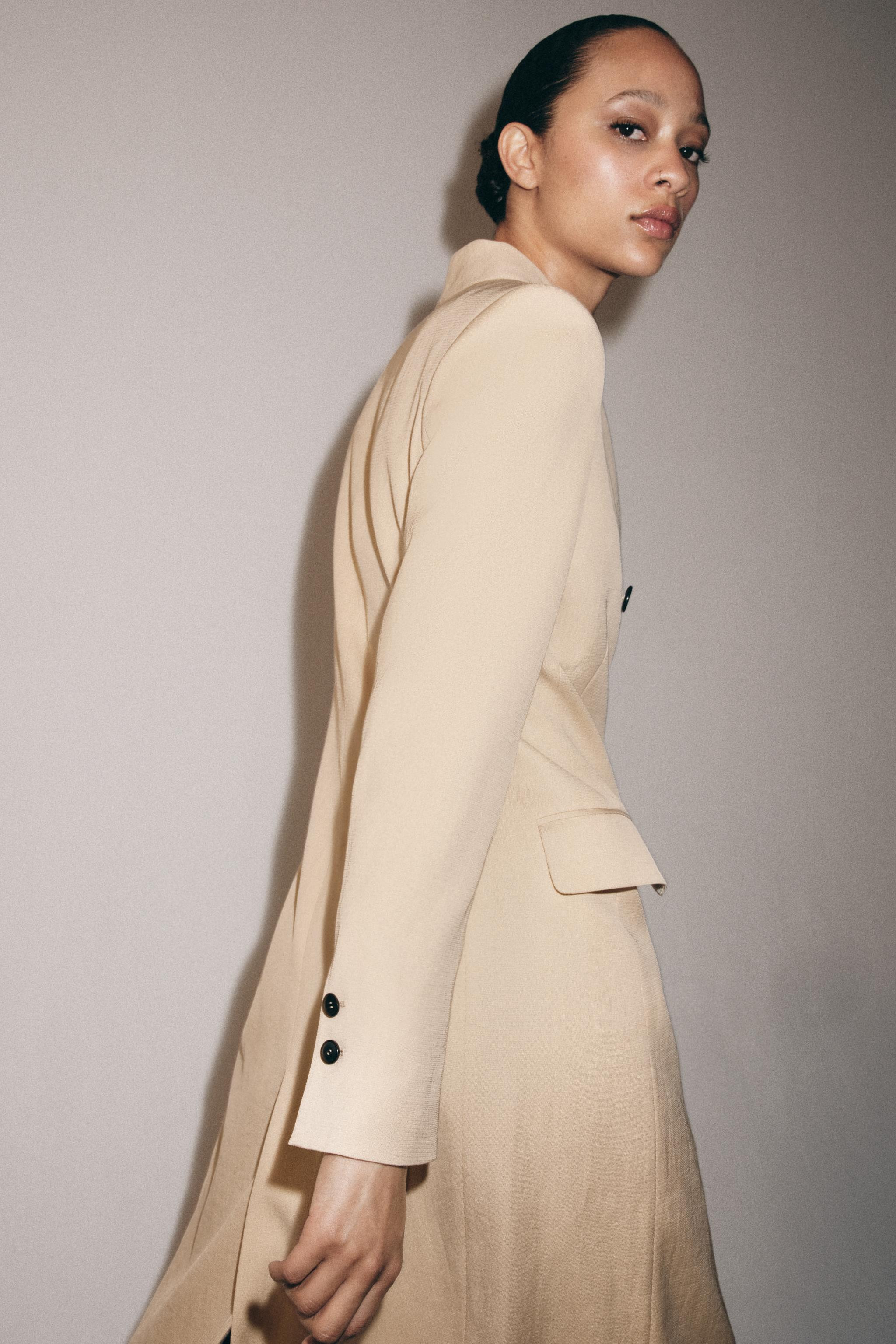 ZW COLLECTION FLOWY DOUBLE-BREASTED COAT | Zara US