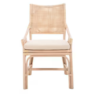 SAFAVIEH Donatella Natural White Wash Cotton Chair SEA4012A | The Home Depot