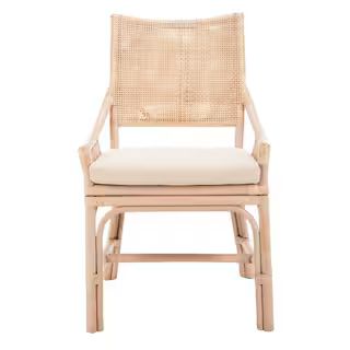 SAFAVIEH Donatella Natural White Wash Cotton Chair SEA4012A | The Home Depot