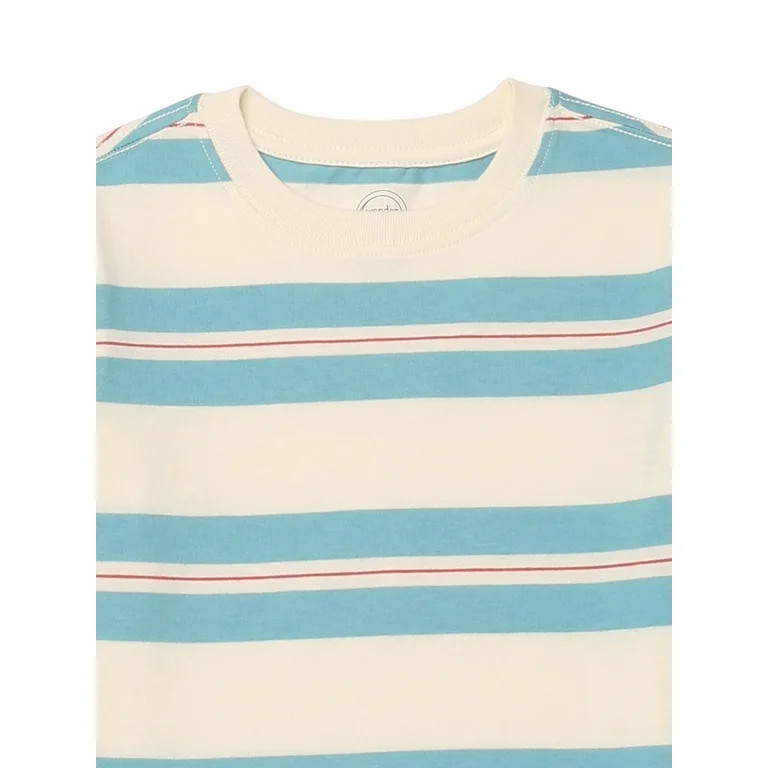 Wonder Nation Boys Stripe Tee with Short Sleeves, Sizes 4-18 | Walmart (US)