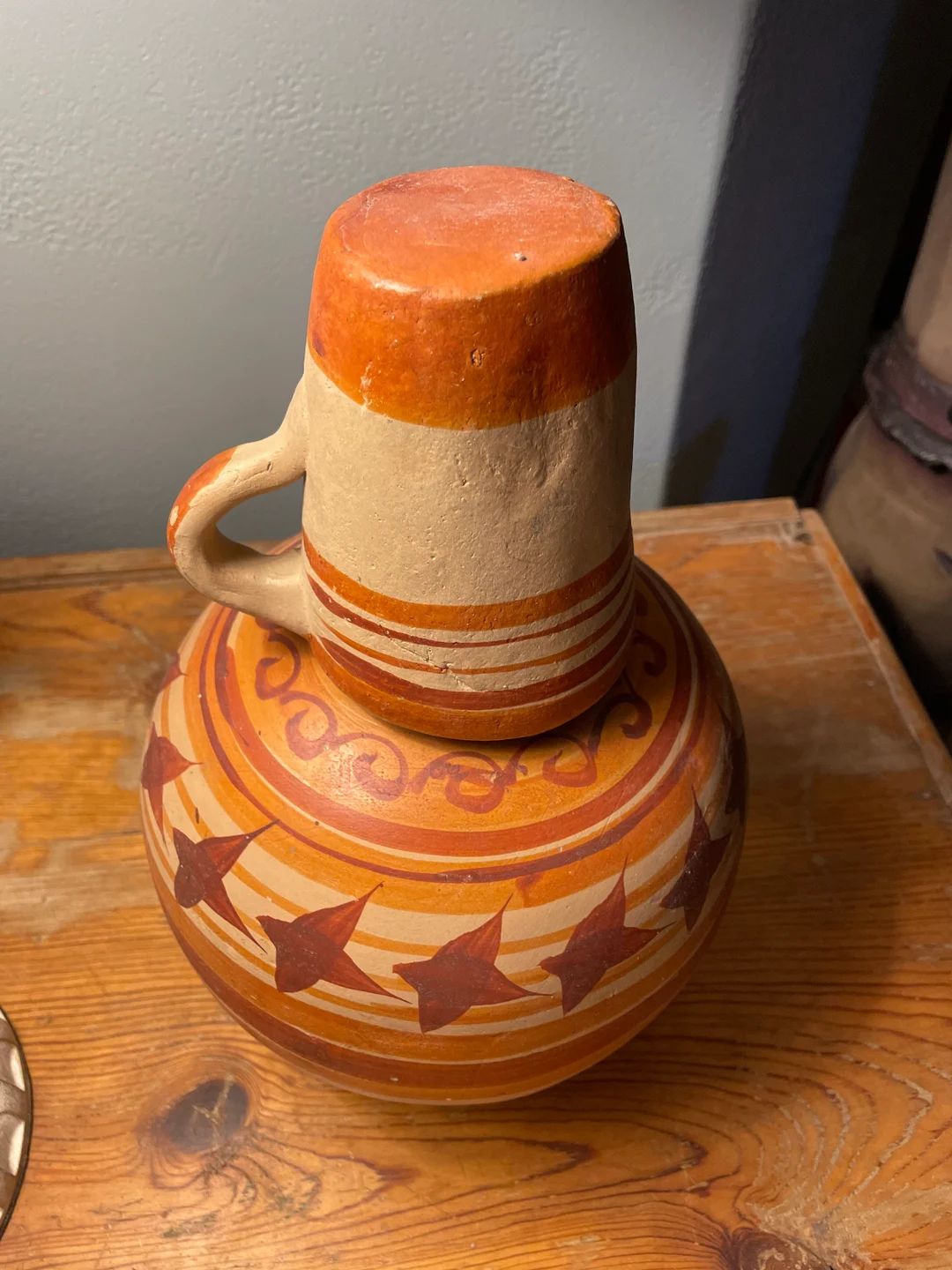 Vintage Handmade Mexican Water Jug and Taza | Etsy (US)