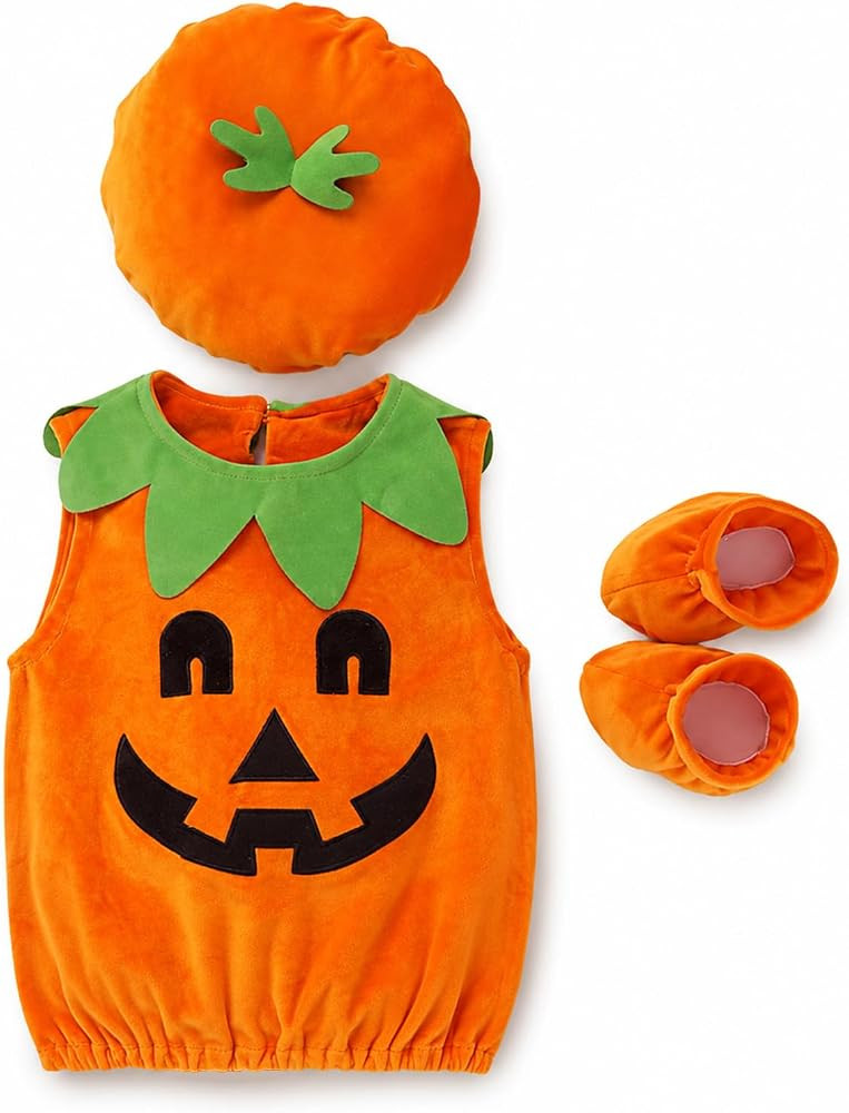 Baby Boy Girl Halloween Costume&Thanksgiving Outfit     Newborn Infant Baby Boy Girl Pumpkin Cost... | Amazon (US)