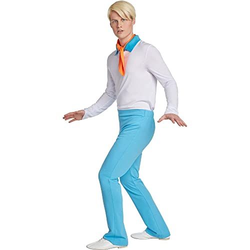 Amazon.com: Jerry Leigh Scooby-Doo Fred Costume for Adults, Standard Size, Includes Shirt, Blue P... | Amazon (US)