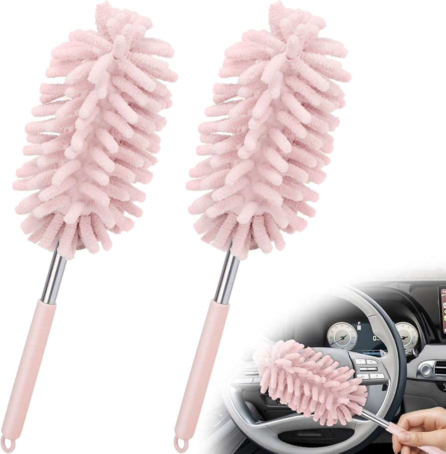 2 PCS Car Interior Duster with Extension Pole, Microfiber Car Duster with Bendable Head, Cars Dus... | Amazon (US)