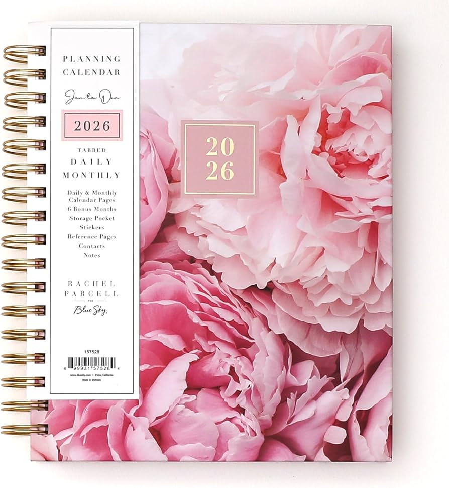 Blue Sky Rachel Parcell 2026 Daily and Monthly Planner Calendar, January 2026 - December 2026, 7"... | Amazon (US)