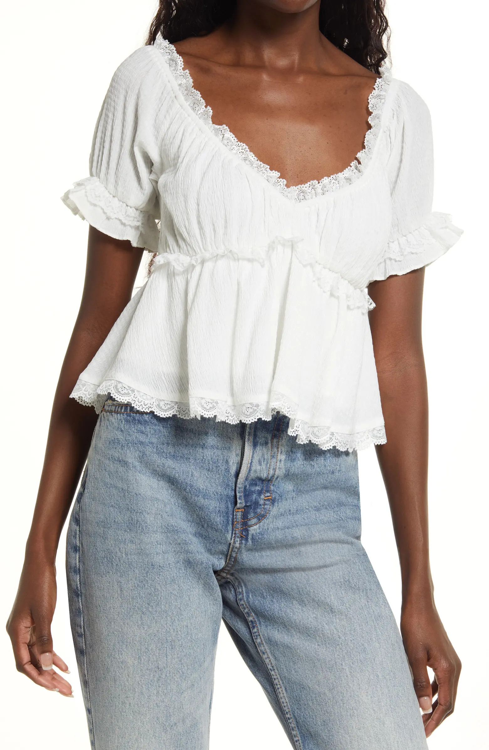 4SI3NNA Sharee Puff Sleeve Top | Nordstrom | Nordstrom