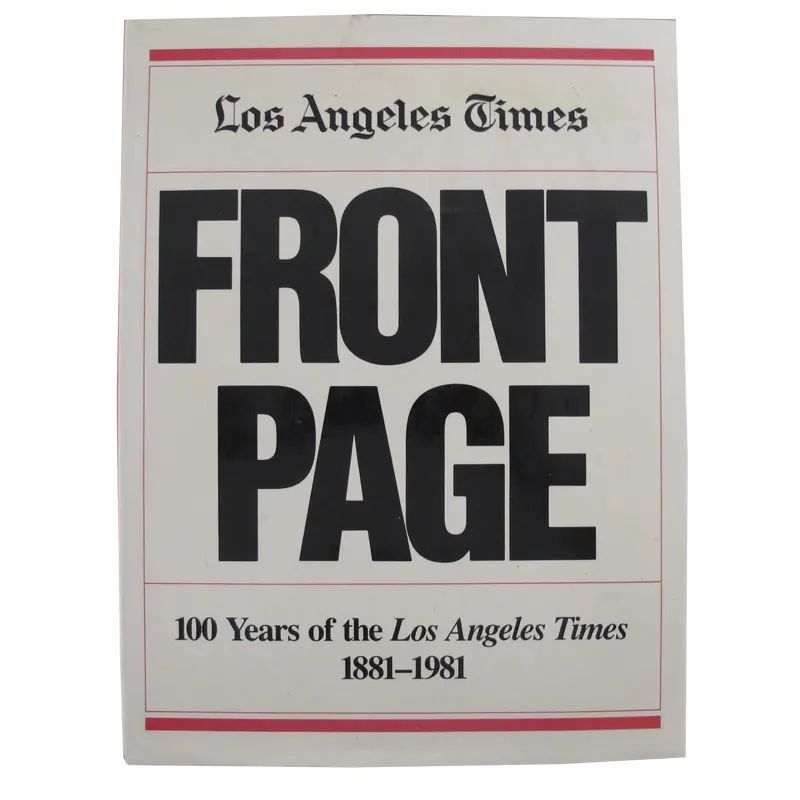Los Angeles Times Front Page Hardcover | Chairish