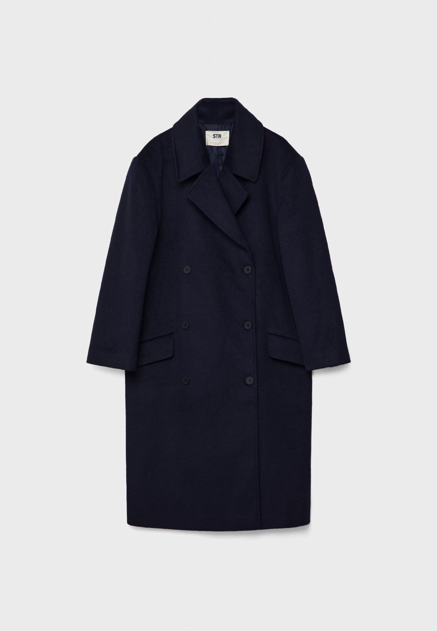 Long double-breasted coat | Stradivarius (UK)