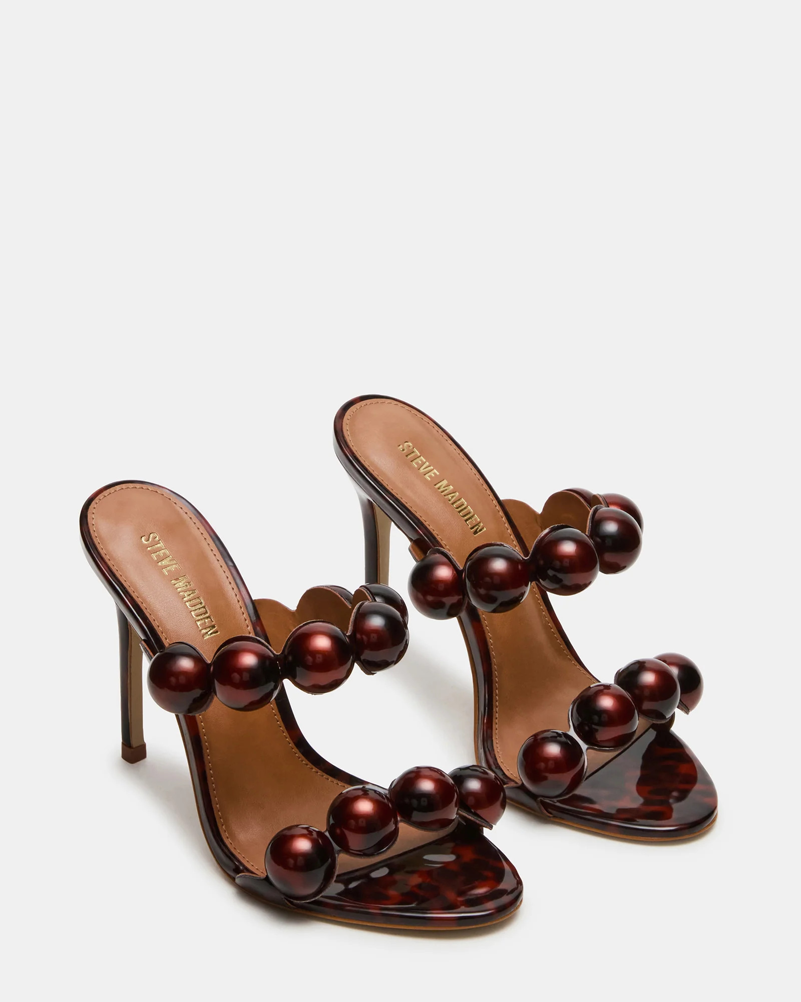 SATURN Beads Tortoise Stiletto Mule Women's Heel | Steve Madden (US)