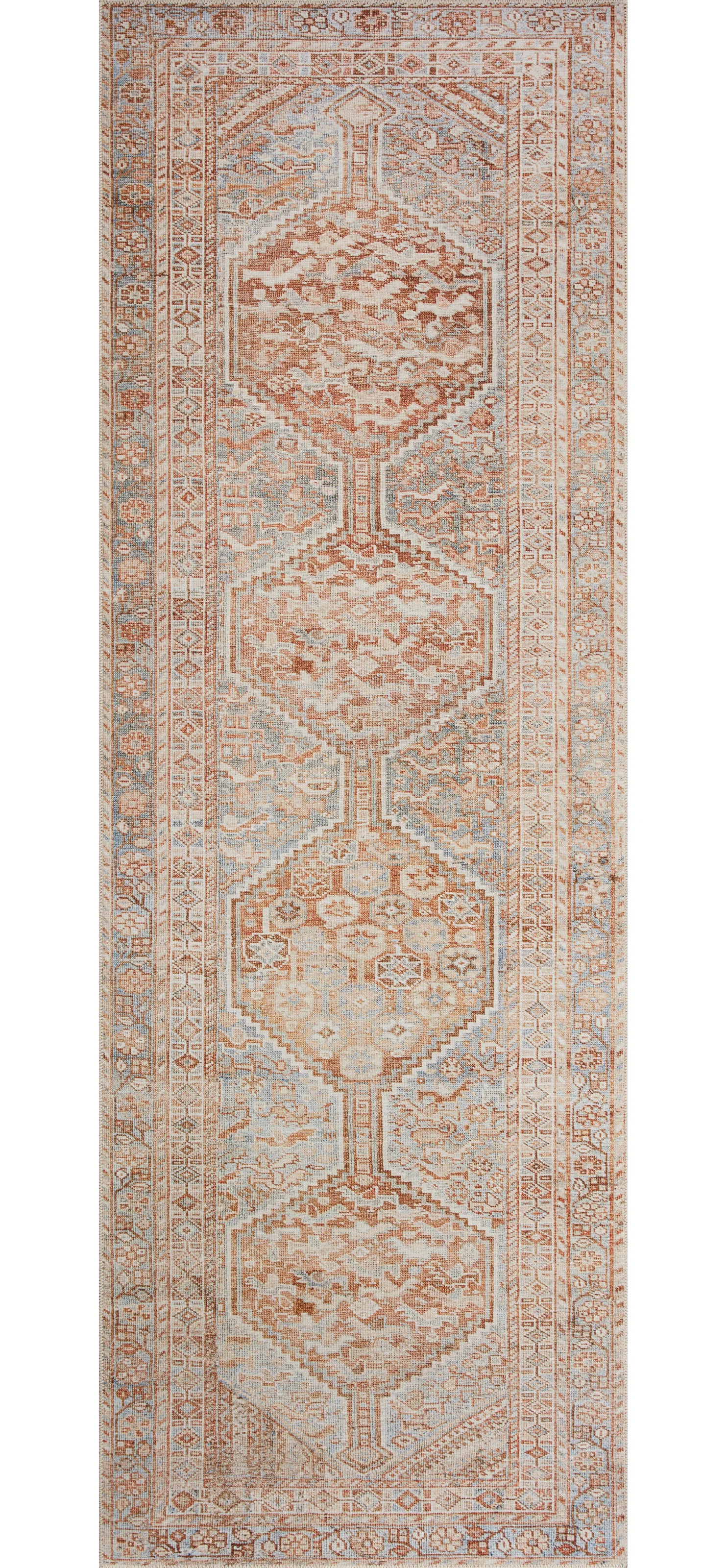 Chris Loves Julia x Loloi Jules Geometric Tangerine/Mist Area Rug | Wayfair North America