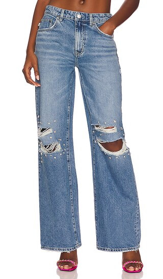 Kade Low Rise Extra Wide Leg in Boulevard Embellish | Revolve Clothing (Global)