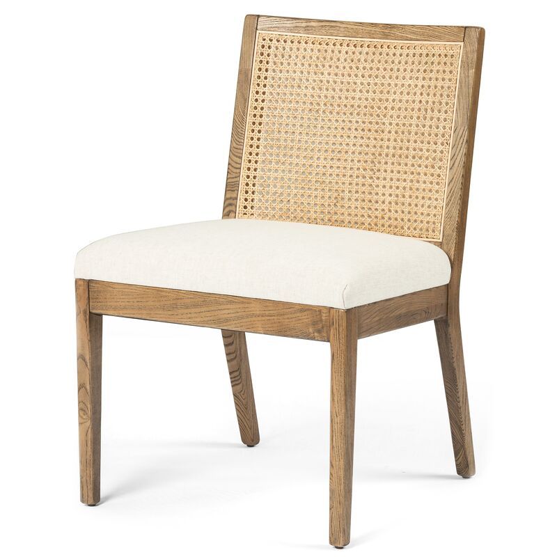 Aimee Cane Side Chair, Natural/Flax | One Kings Lane