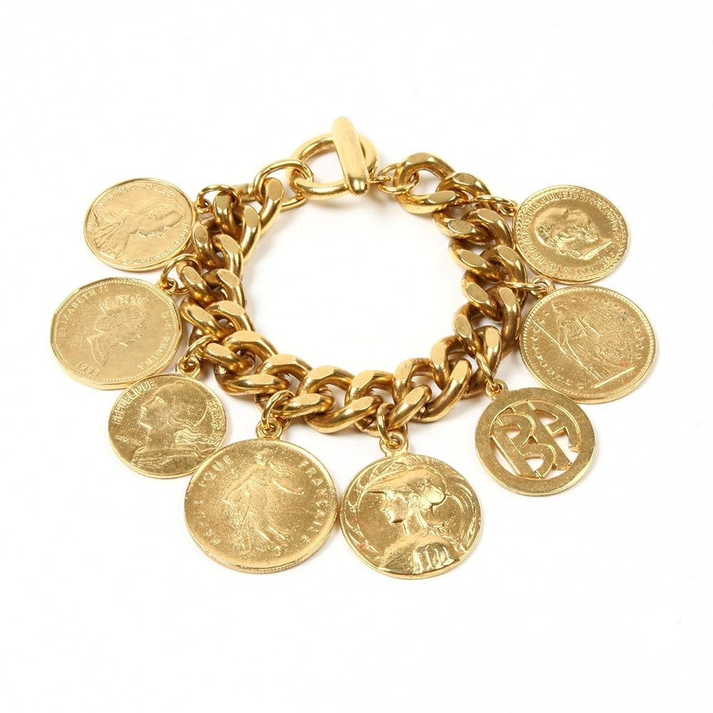 Ben-Amun "Moroccan Coins" Bracelet, Vintage, Elegant, Luxury Jewelry For Women, 7 inch", 24k Gold | Amazon (US)