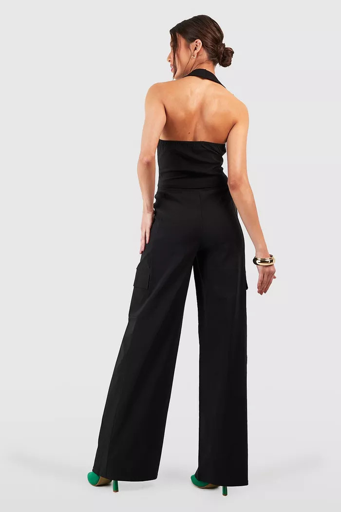 Super Stretch Halter Vest & Cargo Pants | boohoo (US & Canada)