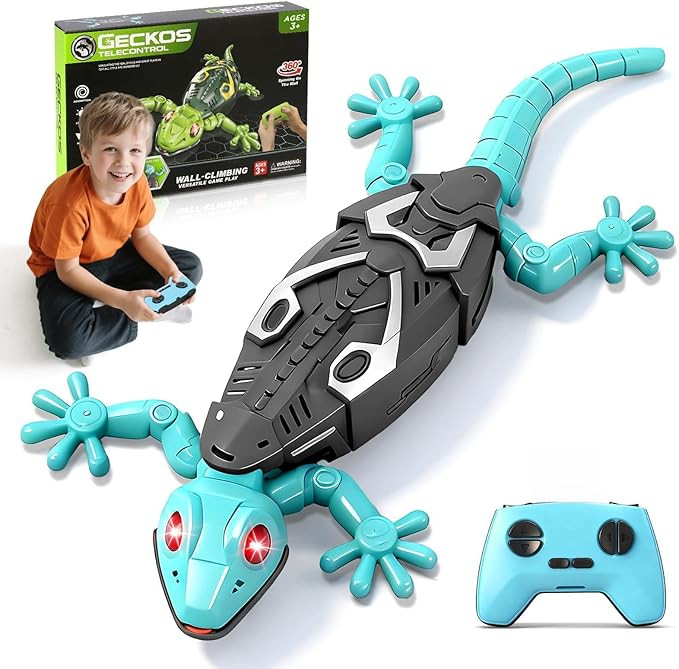 KETIEE RC Wall Crawler Gecko: Wall Climbing Gecko Toy for Kids, Remote Control Climbing Lizard wi... | Amazon (US)