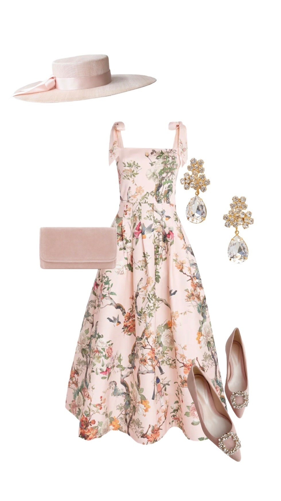 The ultimate way to dazzle at Royal Ascot or the wedding of someone you don’t especially like. Happy Fashion Friday 🌸

Dress by Alice + Olivia at Harrods

Pale Pink Boater Hat - And They Loved Hats at Etsy

Misty Rose Pale Pink Suede Clutch, Kitten Heels & Shoe Clips - Emmy London

Earrings - Jennifer Behr at Net a Porter

#LTKeurope #LTKluxury #LTKuk