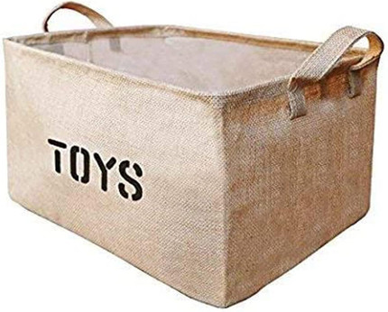 Click for more info about YD Youdepot Toy Box,Large Toy Organizer Boxes,Jute Storage Bin,Storage Basket - for organizing Ki...
