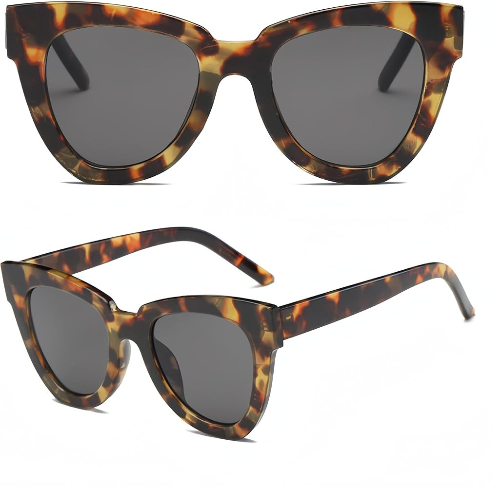 Ayaoch Women Lady Retro Cat Eye Sunglasses Designer Square Frame Eyeglass Shades UV Protection (T... | Amazon (US)