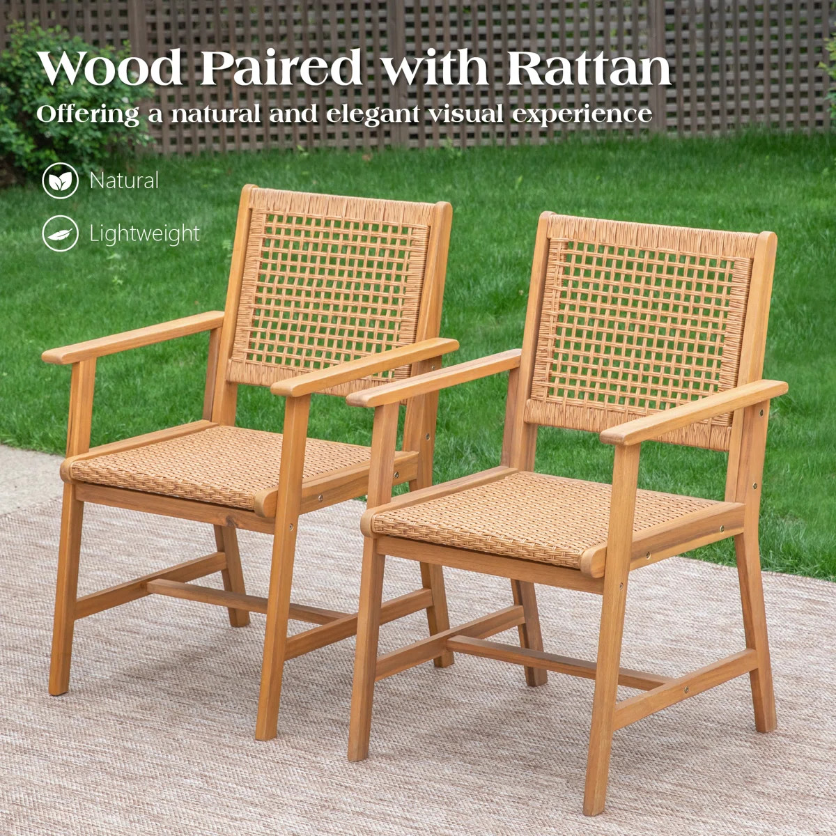 Eldonna Acacia Patio Dining Set with Rectangular Table | Wayfair North America